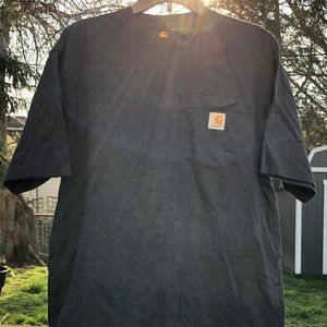 Men's Navy Original Fit Carhartt Pocket Tee Shirt